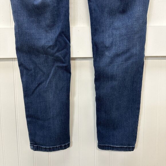 Democracy Jeans 8 Skinny Ab Solution Blue Stretch Denim Distressed Tummy Control - Picture 6 of 12